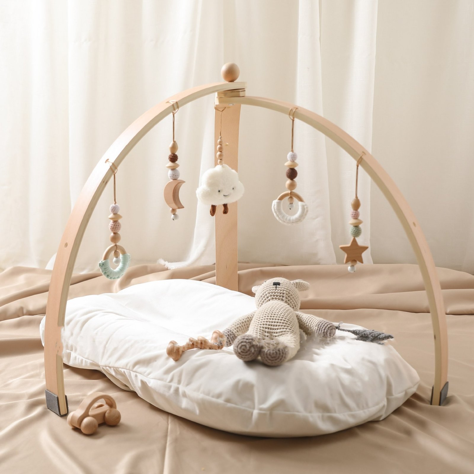 Gimnasio de Actividades de Madera para Bebé – Estimulación Temprana Montessori - Imagen 2