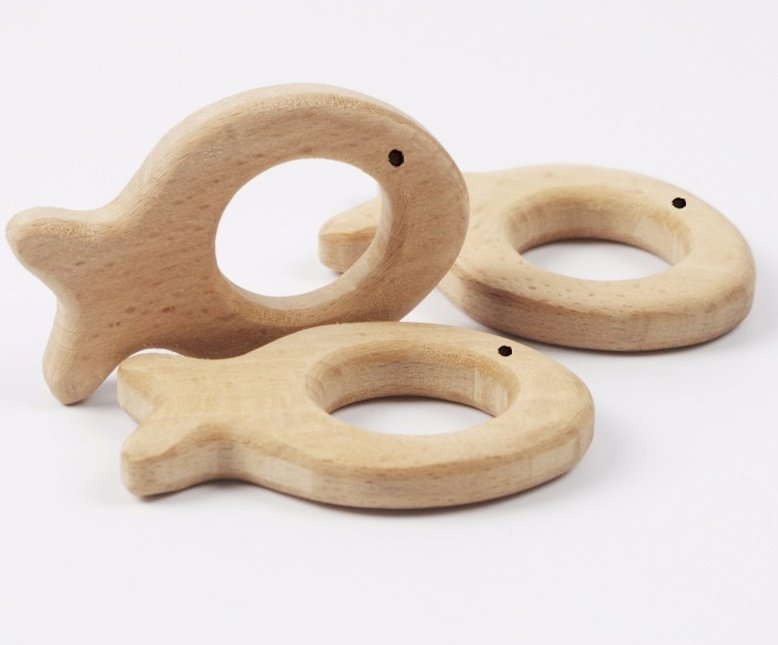 Mordedor de Madera de Haya para Bebé – Natural y Fácil de Sujetar - Imagen 3