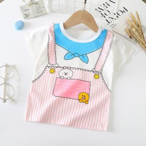 Camiseta de Algodón para Bebé y Niño/a – Manga Corta