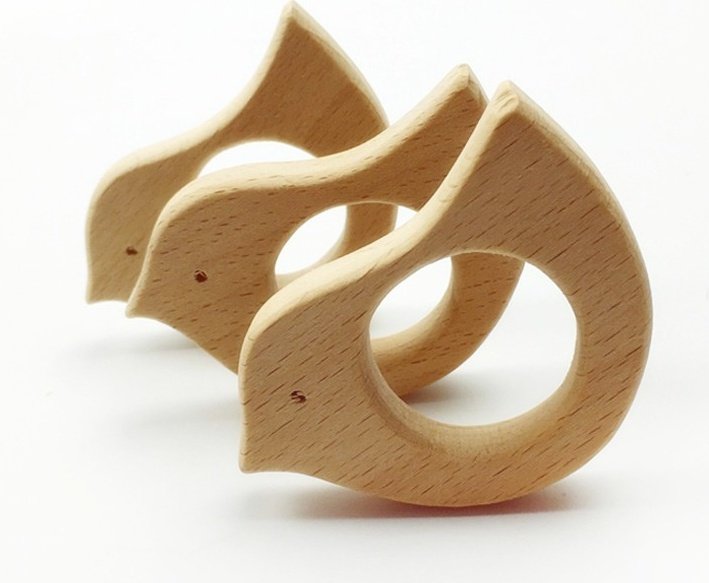 Mordedor de Madera de Haya para Bebé – Natural y Fácil de Sujetar - Imagen 2