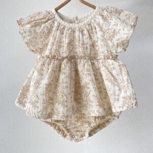 Pelele de Bebé con Estampado en Crepé – Mono de Verano