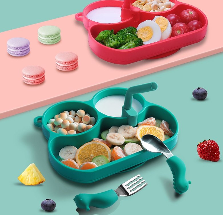 Plato de Entrenamiento para Bebé – Ideal para Alimentación Complementaria