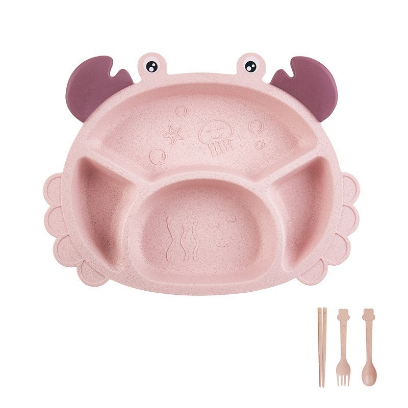 Vajilla Infantil de 6 Piezas con Diseño de Cangrejo – Divertida y Práctica - Imagen 6