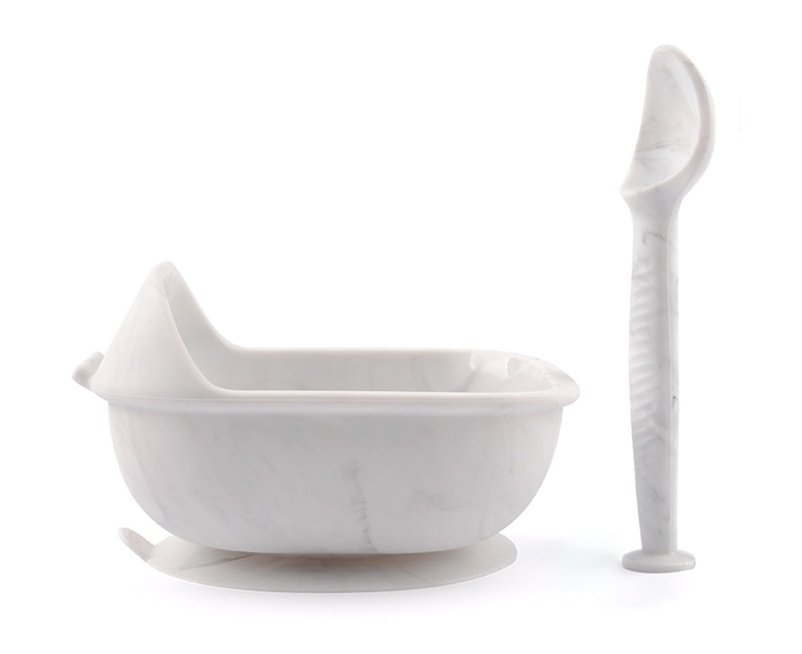 Set de Alimentación de Silicona para Bebé – Plato con Ventosa y Cuchara - Imagen 2
