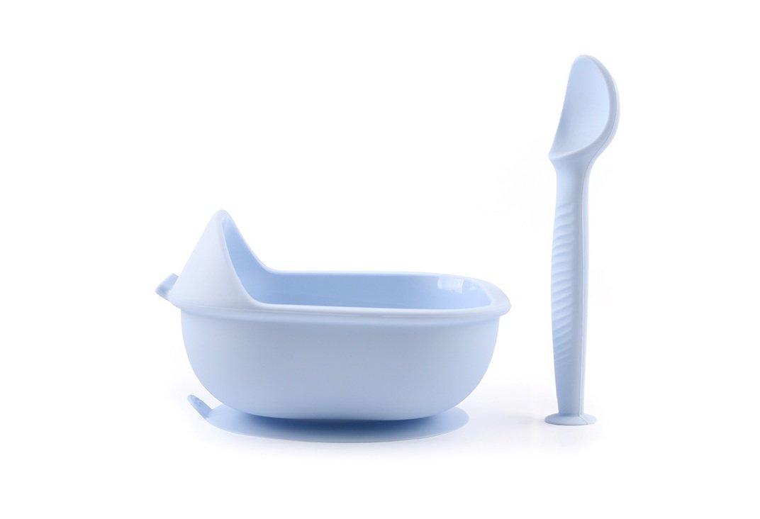 Set de Alimentación de Silicona para Bebé – Plato con Ventosa y Cuchara - Imagen 3