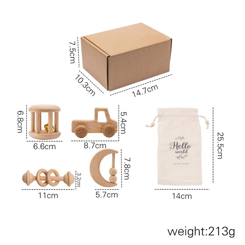 Set de Sonajeros Montessori para Bebé – Juguetes Sensoriales para Cochecito y Primeras Etapas - Imagen 7