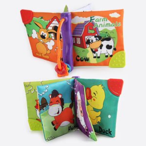 Libro de Tela Sensorial para Bebé – Suave, Educativo y Lavable