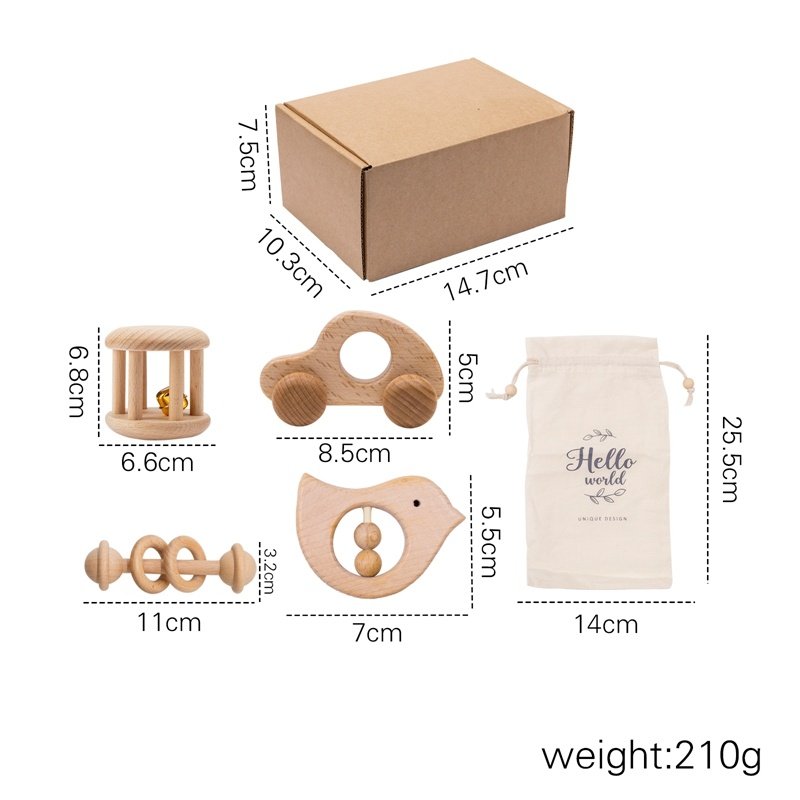 Set de Sonajeros Montessori para Bebé – Juguetes Sensoriales para Cochecito y Primeras Etapas - Imagen 5